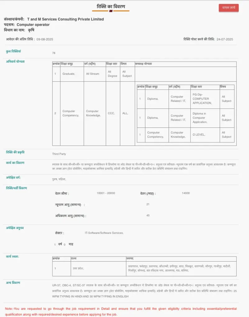 Contract Computer Operator
